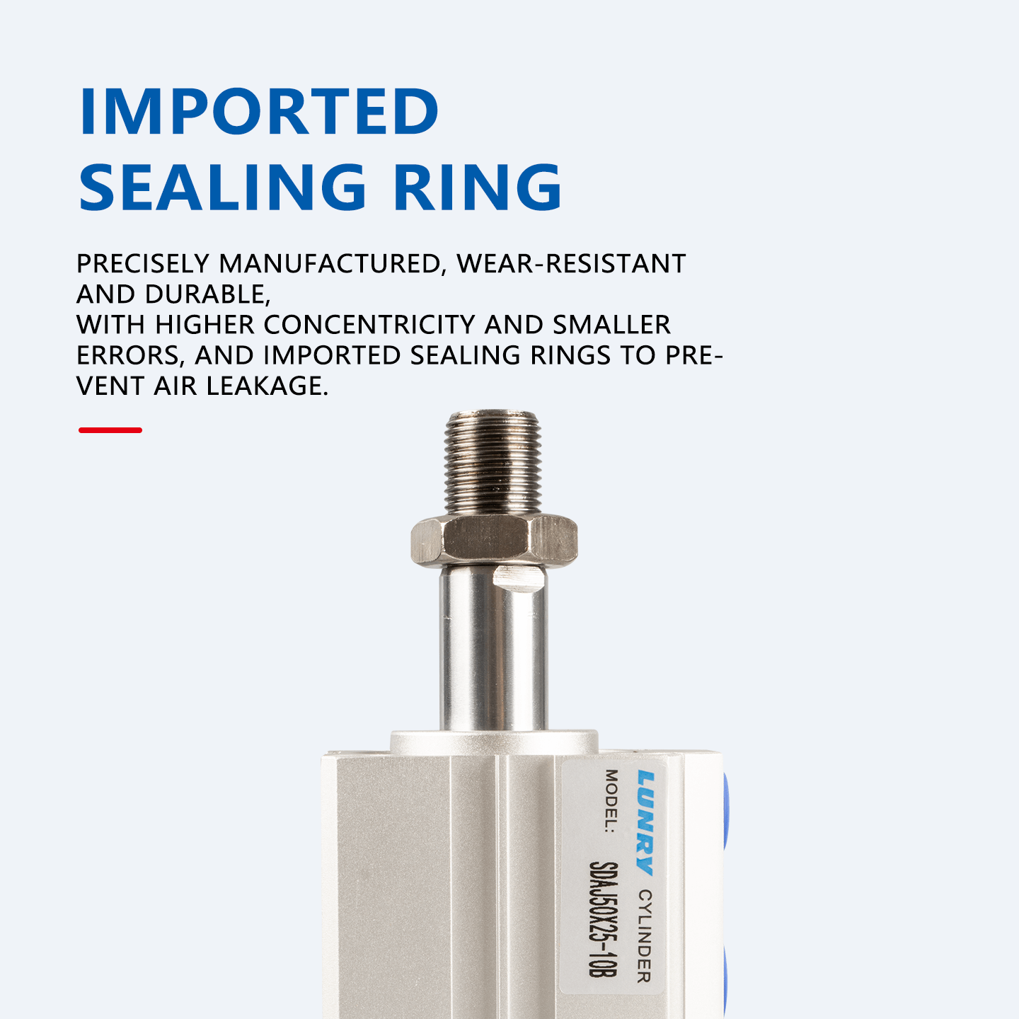 SDAJ Compact Pneumatic Cylinder with Adjustable Stroke