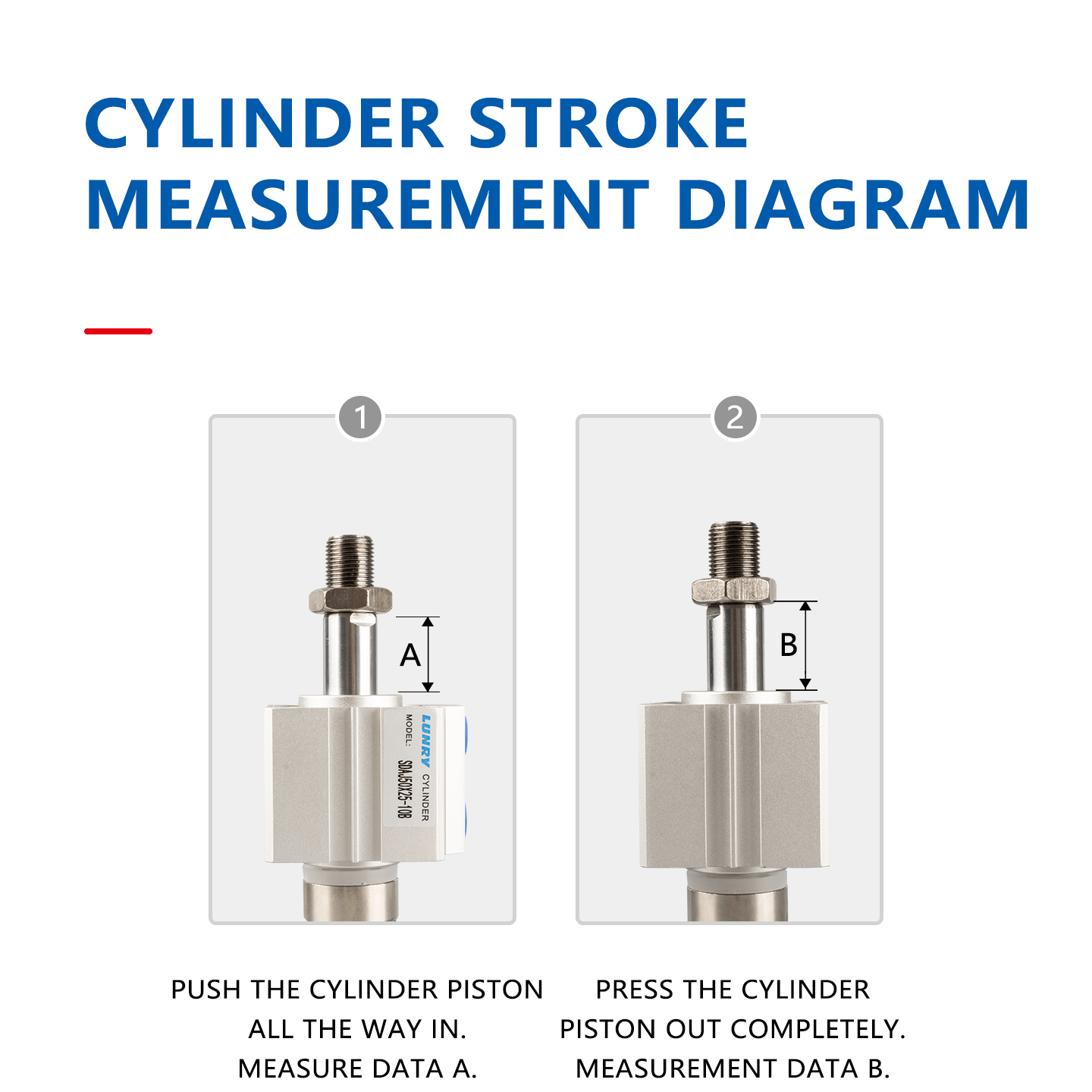 SDAJ Compact Pneumatic Cylinder with Adjustable Stroke