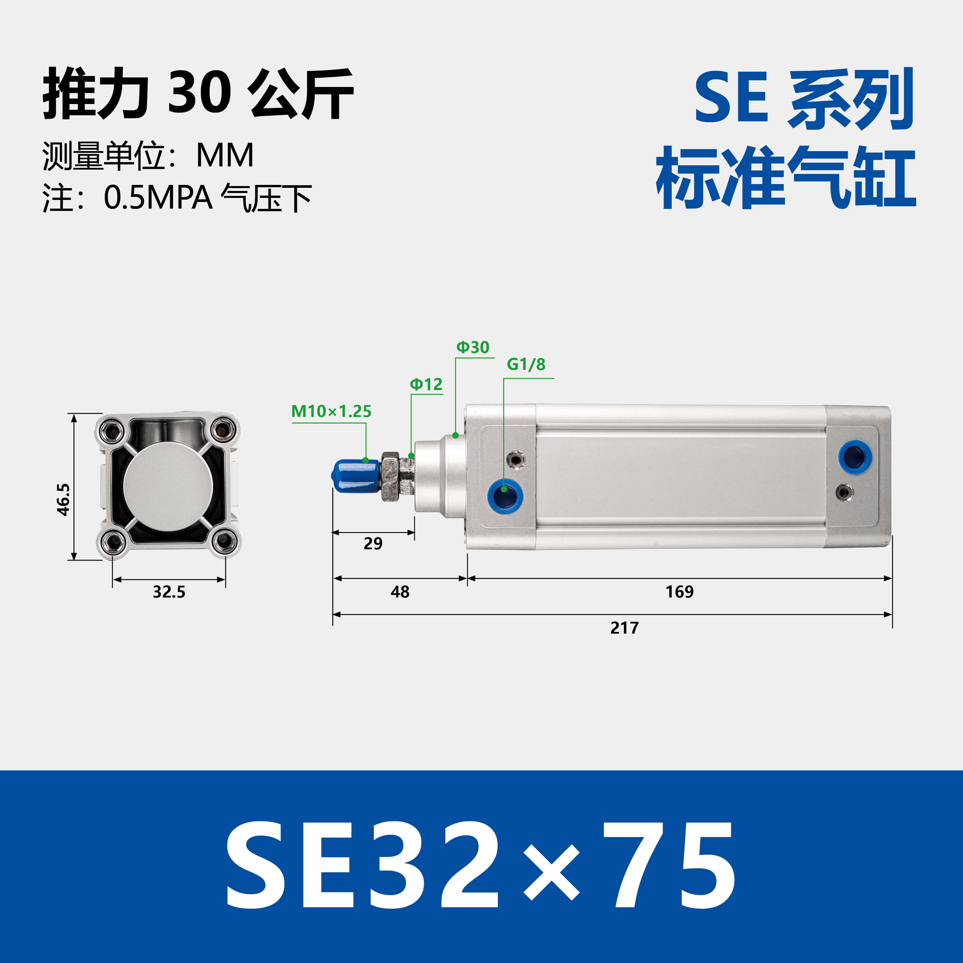 DNC/SE Double Acting Standard Air Cylinder
