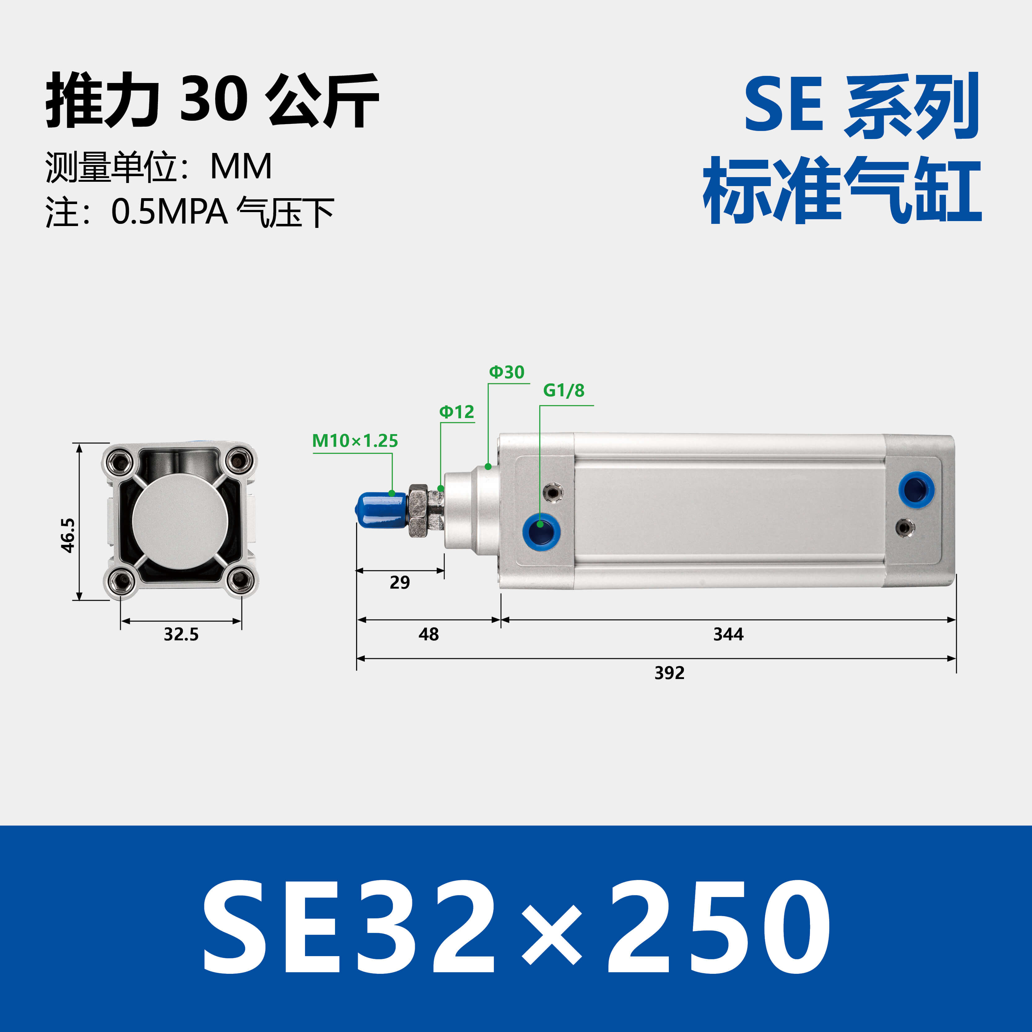 DNC/SE Double Acting Standard Air Cylinder