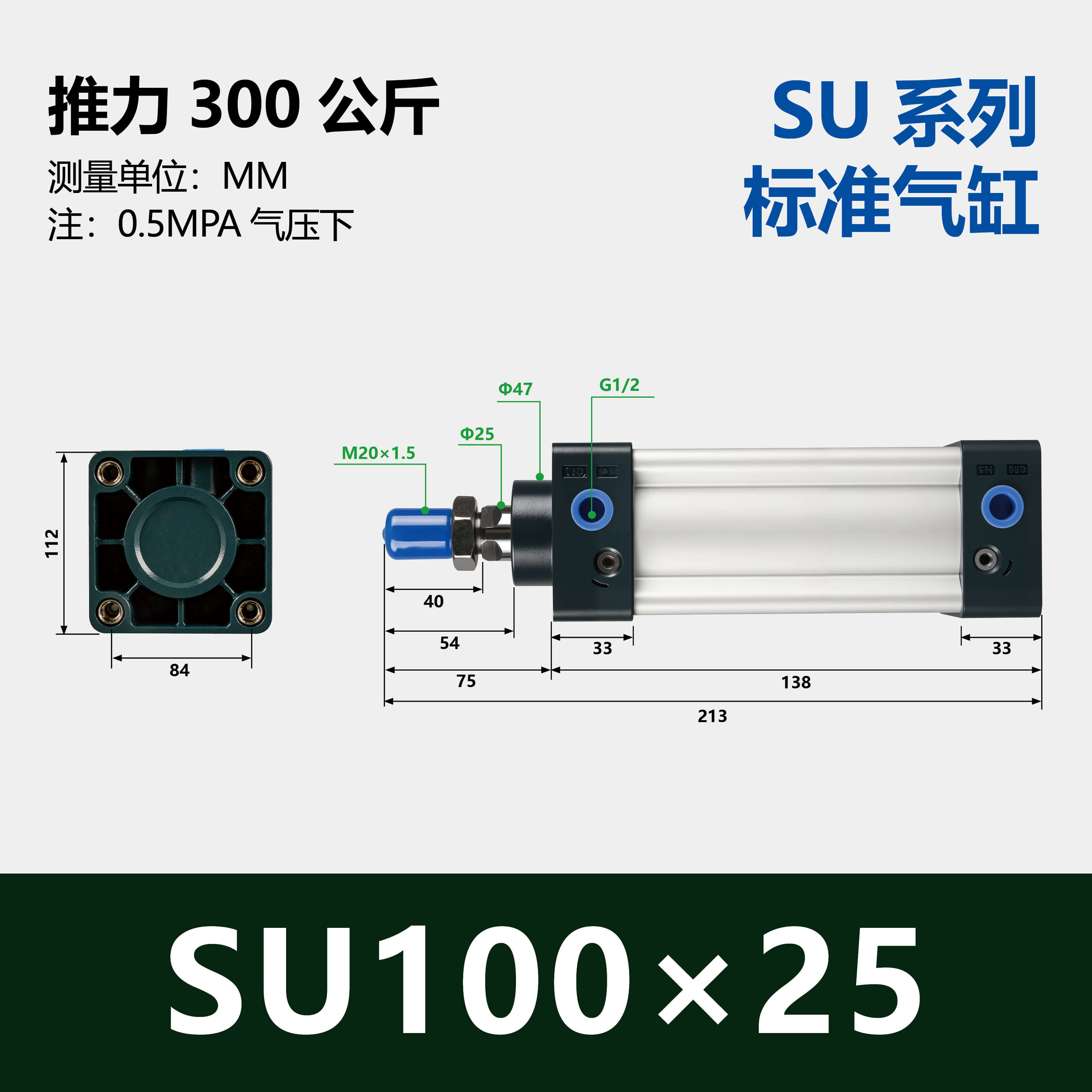 SU Standard Pneumatic Cylinder