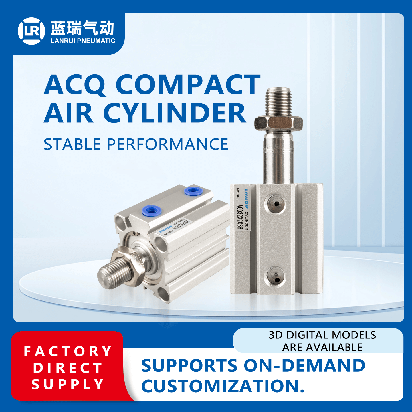 Thin Type Cylinder ACQ Compact Air Cylinder