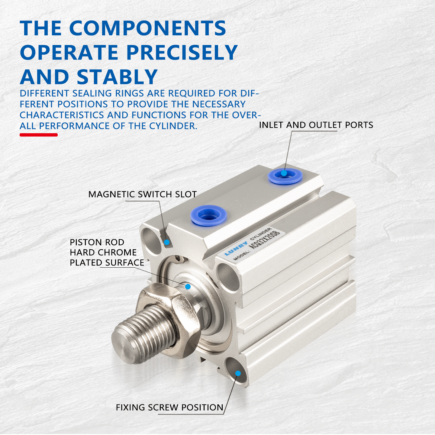 Thin Type Cylinder ACQ Compact Air Cylinder