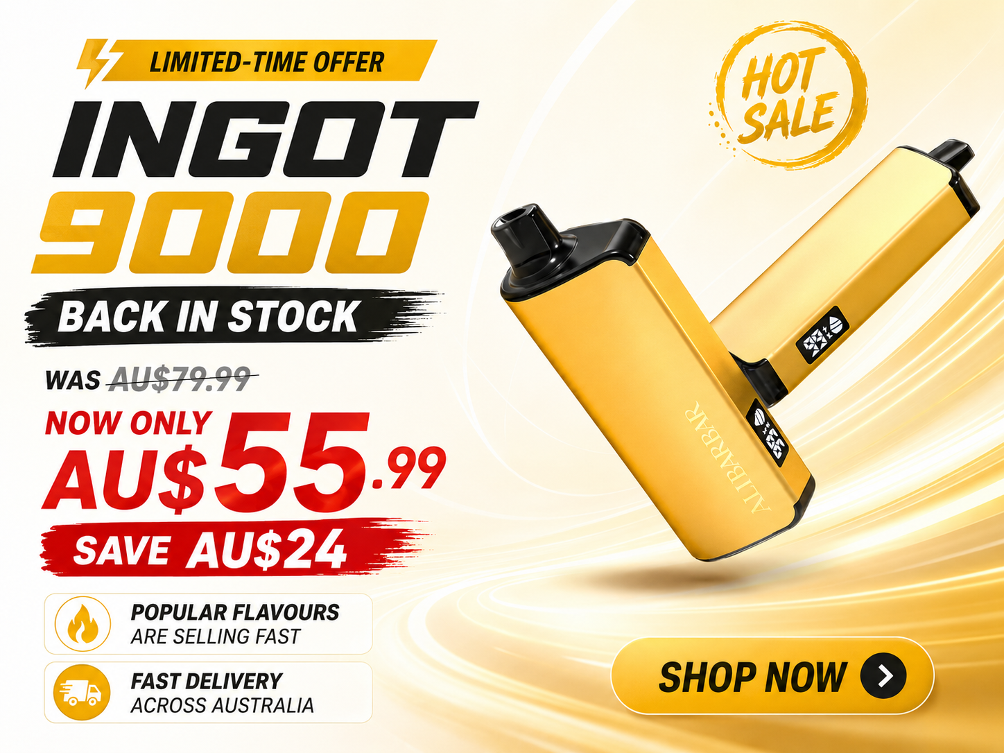 ALIBARBAR INGOT 9000 Back In Stock Sale