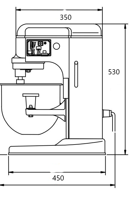 Anvil PMA1010 10 Quart Planetary Mixer With Timer