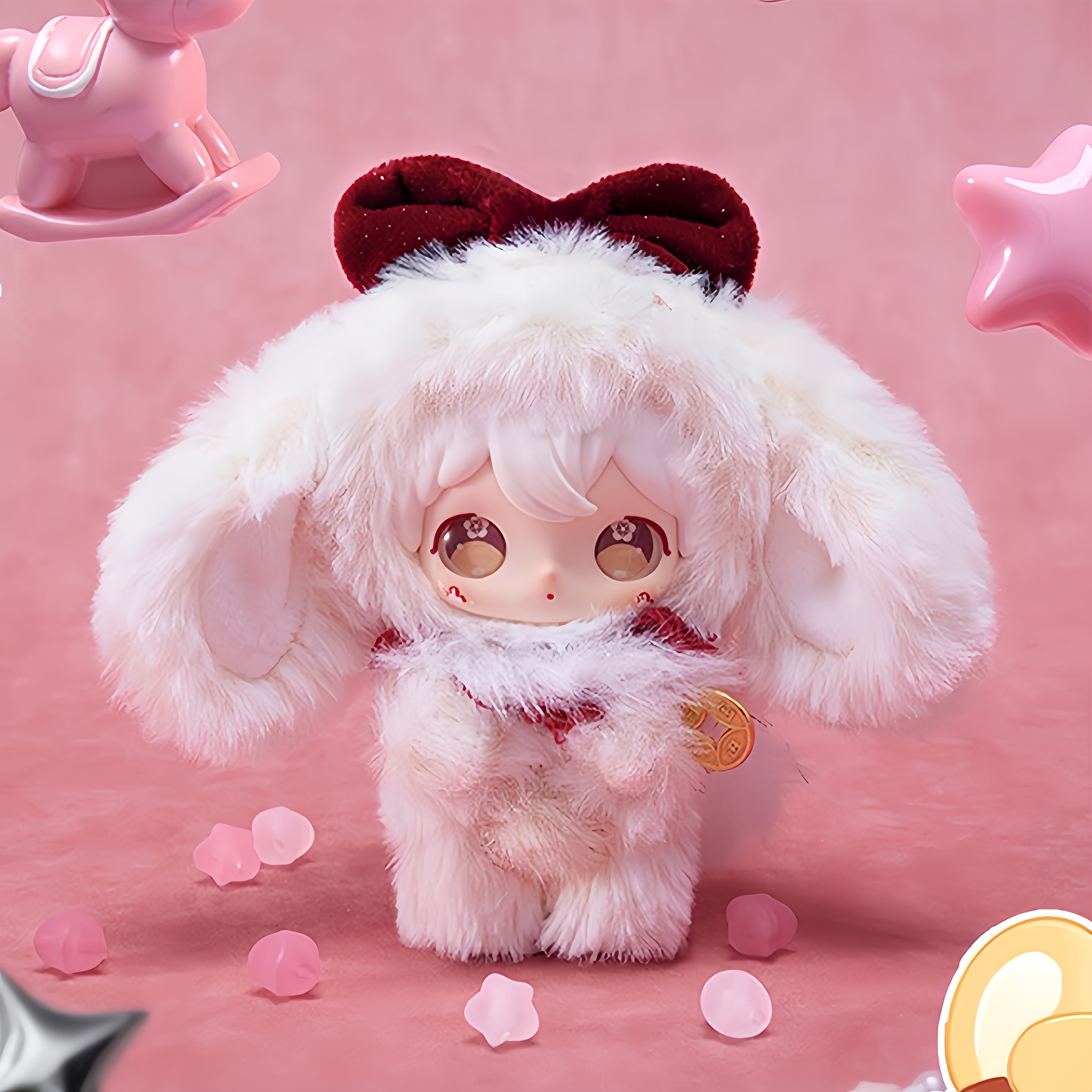 WLFTOYS・ ShyShy-ピカピカうさぎちゃん-馬年春節シリーズ-新春光り・ 開封後は返品不可