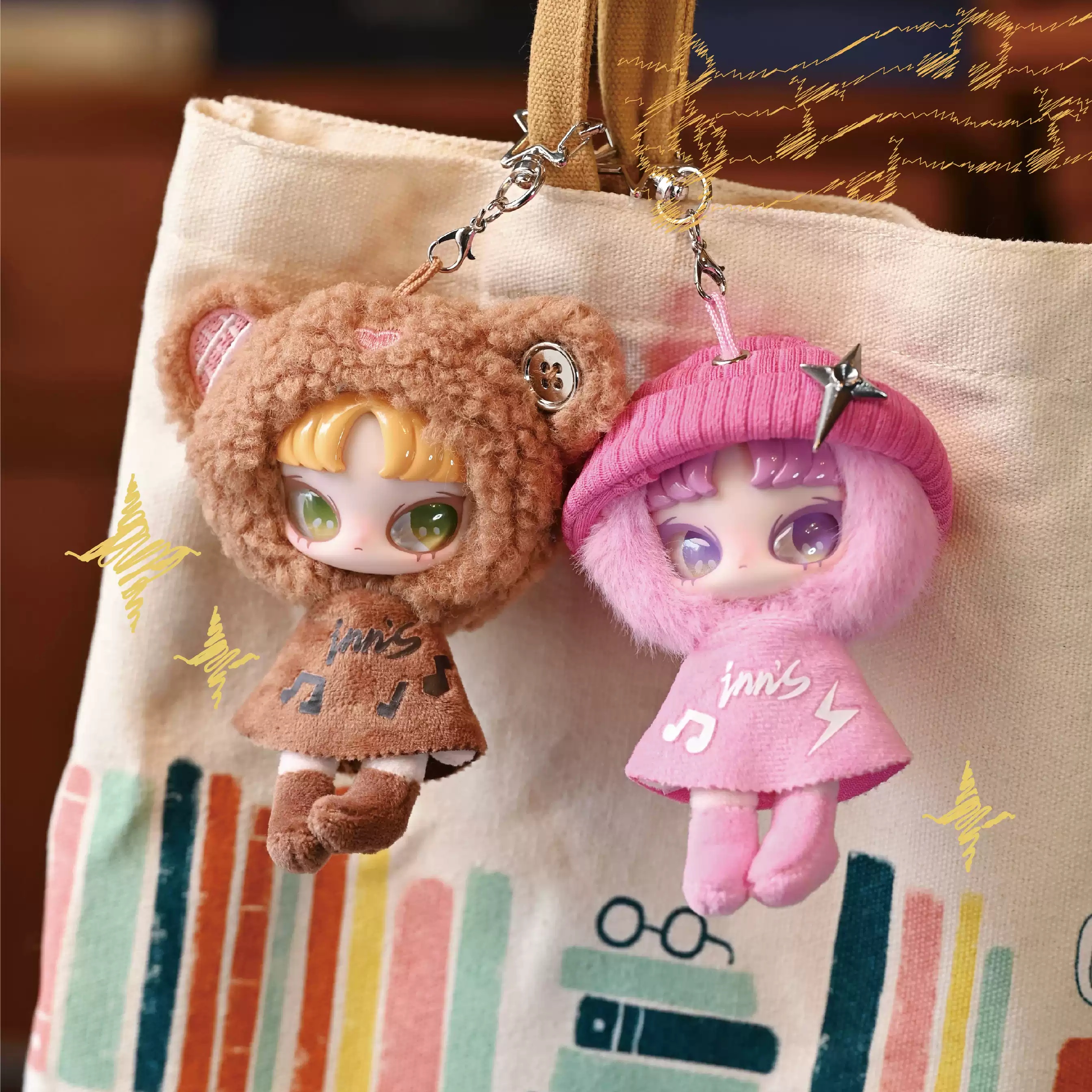WLFTOYS・ INN Sunny Mood 12点セットぬいぐるみブラインドボックスシリーズ·開封後は返品不可