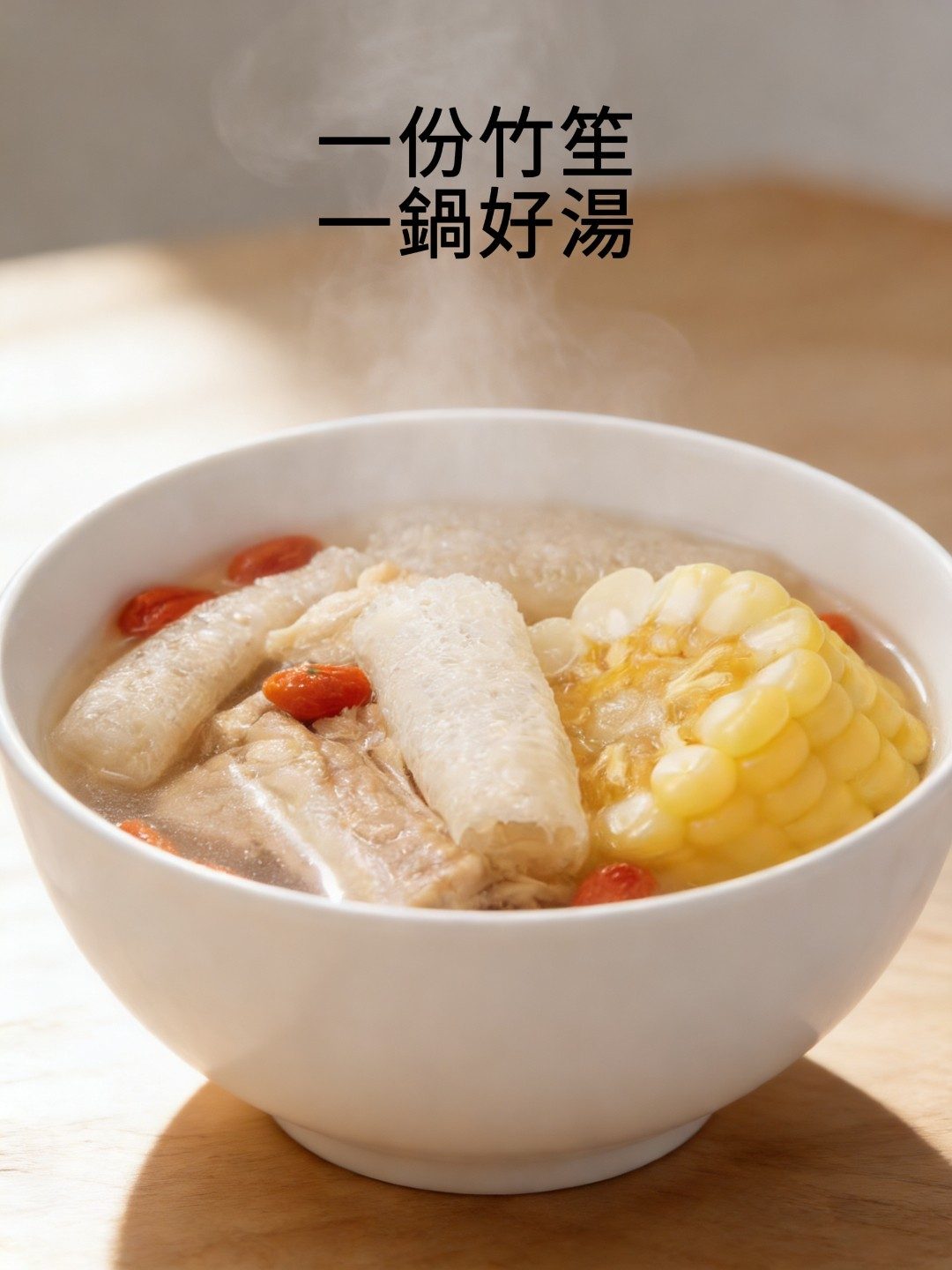 竹笙雞湯料理展示