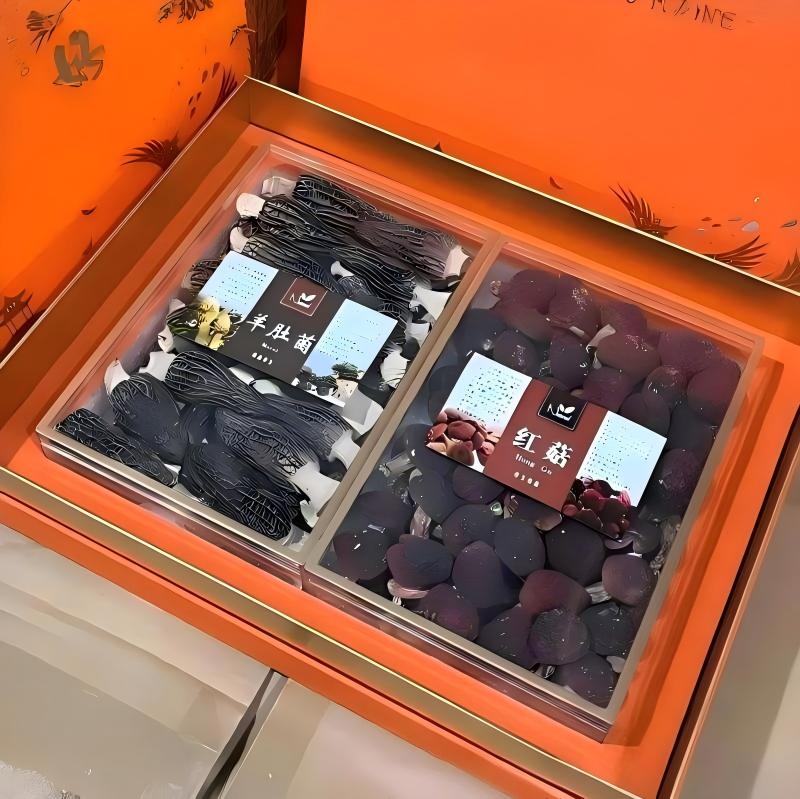 山珍三寶雙拼禮盒｜野生紅菇、羊肚菌、松茸乾貨組合