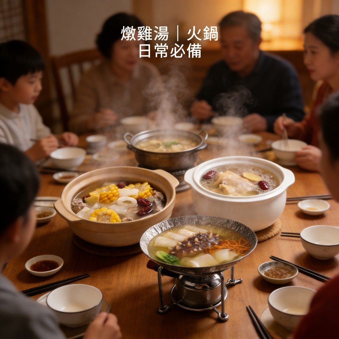 竹笙燉雞湯與火鍋料理使用場景