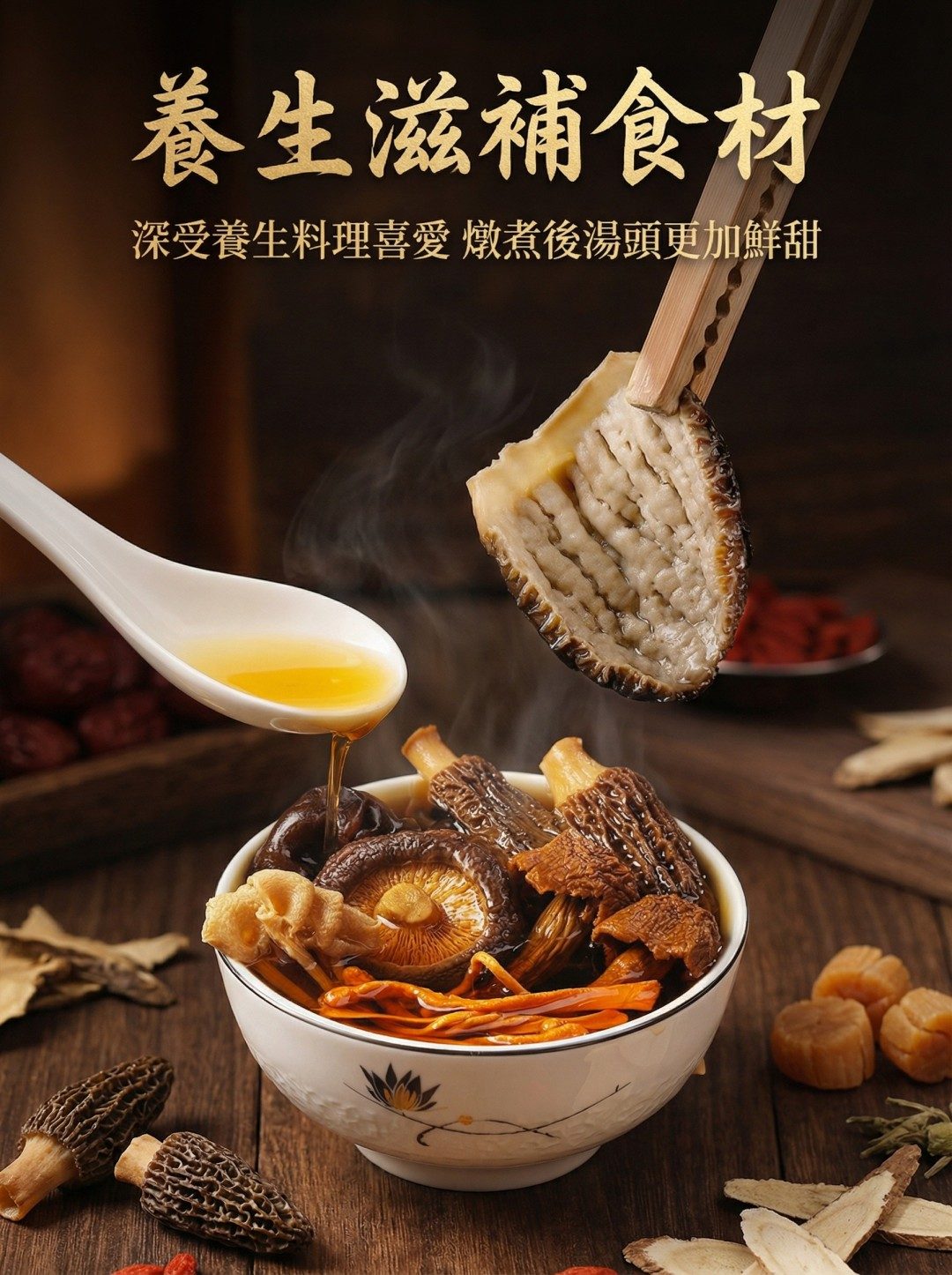 羊肚菌燉湯料理