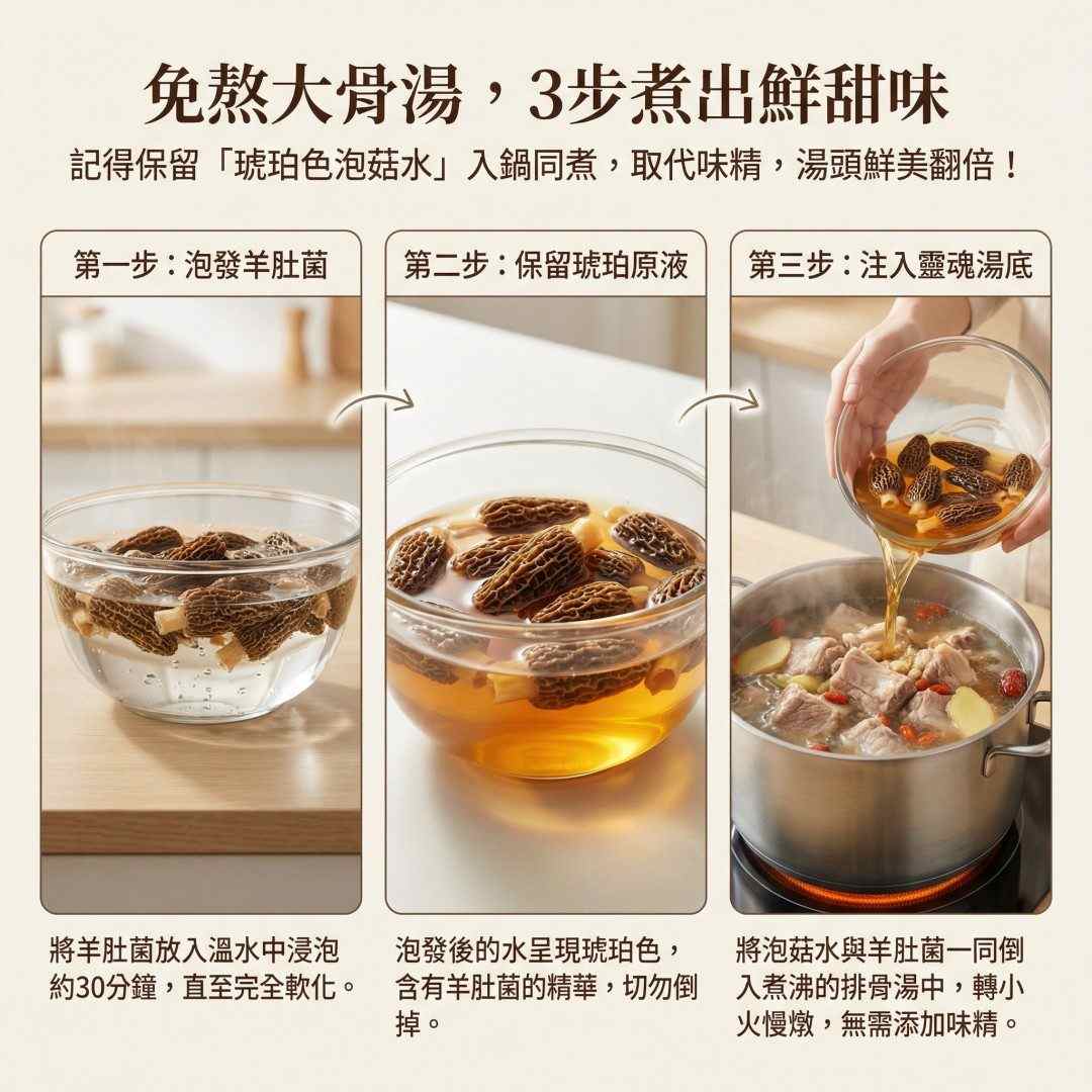 【高山農場直供】嚴選野生孕育羊肚菌（5−8cm 家庭燉補高CP款）｜兒童長輩的天然營養庫