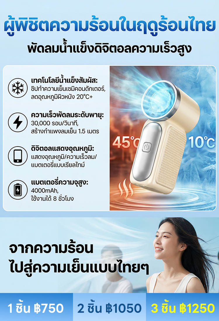 พัดลมประคบเย็นดิจิตอลความเร็วสูง