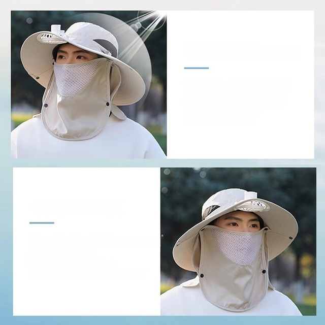 🌞 หมวกกันแดดพร้อมพัดลมสำหรับกิจกรรมกลางแจ้ง! เเคมป์ปิ้ง ตกปลา เดินเขา 🌞ให้วันร้อนๆ เป็นวันที่สดชื่นสบายด้วยหมวกปีกกว้างพร้อมพัดลมในตัว! 