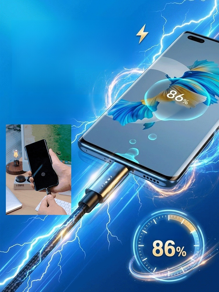 100W ชาร์จแรง หัวงอ 90° ไม่บังมือ  สายชาร์จที่เกมเมอร์ต้องมี! 100W หัวงอ 90° ไม่บังมือ สายยาวสะใจ ส่งฟรีวันนี้!