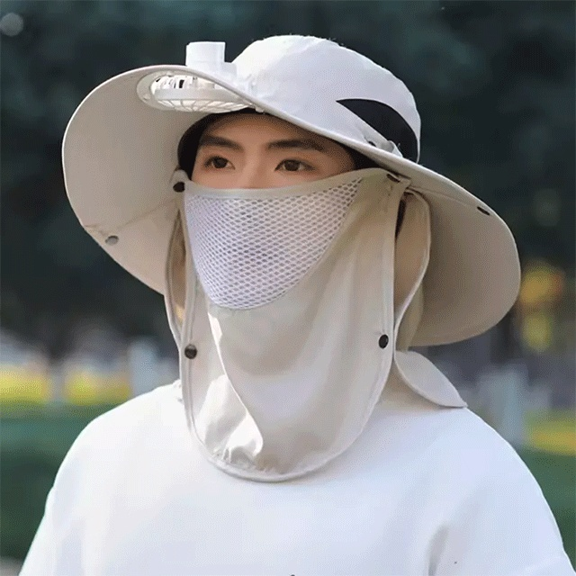 🌞 หมวกกันแดดพร้อมพัดลมสำหรับกิจกรรมกลางแจ้ง! เเคมป์ปิ้ง ตกปลา เดินเขา 🌞ให้วันร้อนๆ เป็นวันที่สดชื่นสบายด้วยหมวกปีกกว้างพร้อมพัดลมในตัว! 