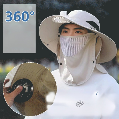 🌞 หมวกกันแดดพร้อมพัดลมสำหรับกิจกรรมกลางแจ้ง! เเคมป์ปิ้ง ตกปลา เดินเขา 🌞ให้วันร้อนๆ เป็นวันที่สดชื่นสบายด้วยหมวกปีกกว้างพร้อมพัดลมในตัว! 