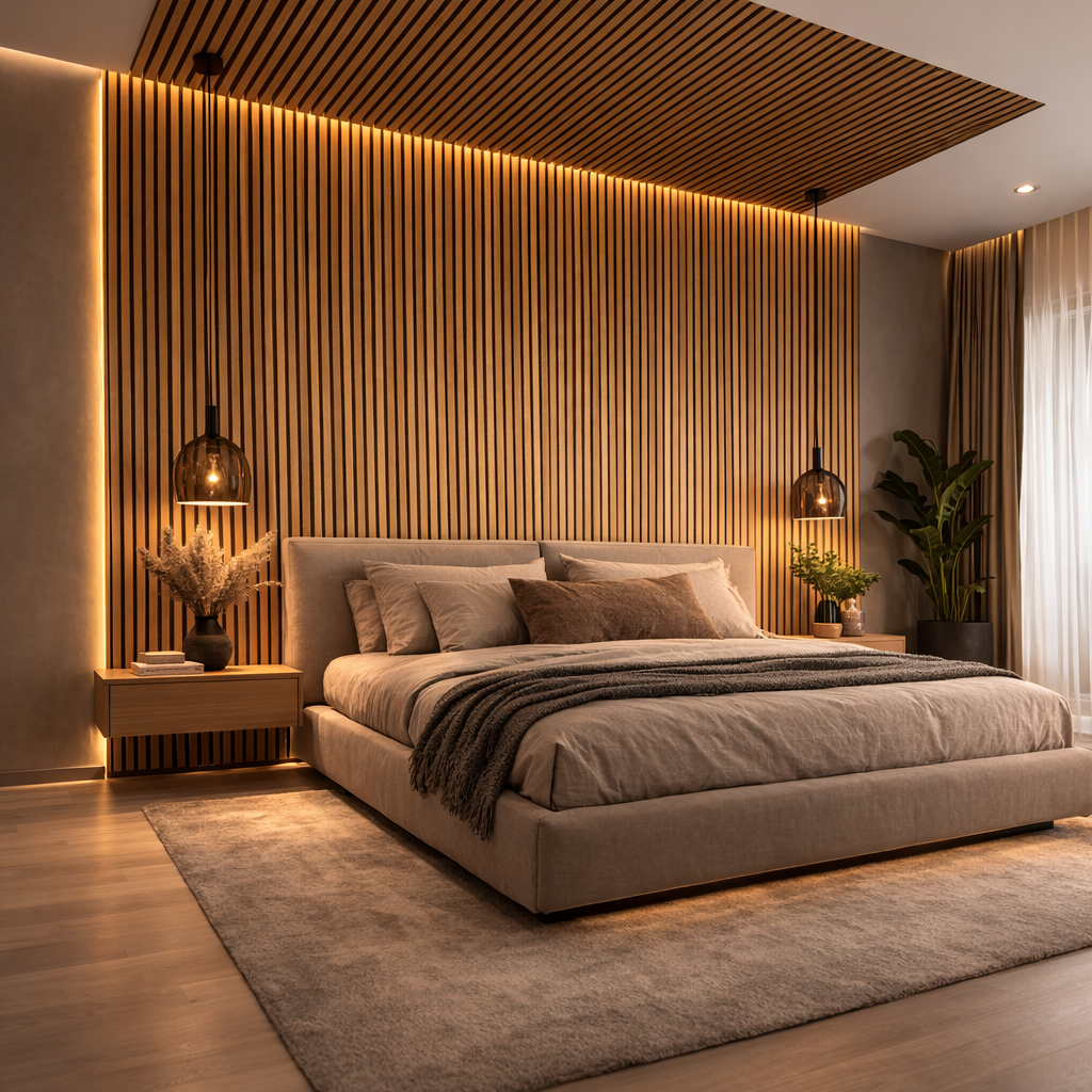 Flexible Acoustic Slat Panel – Premium Wall & Ceiling (240 × 60 cm)