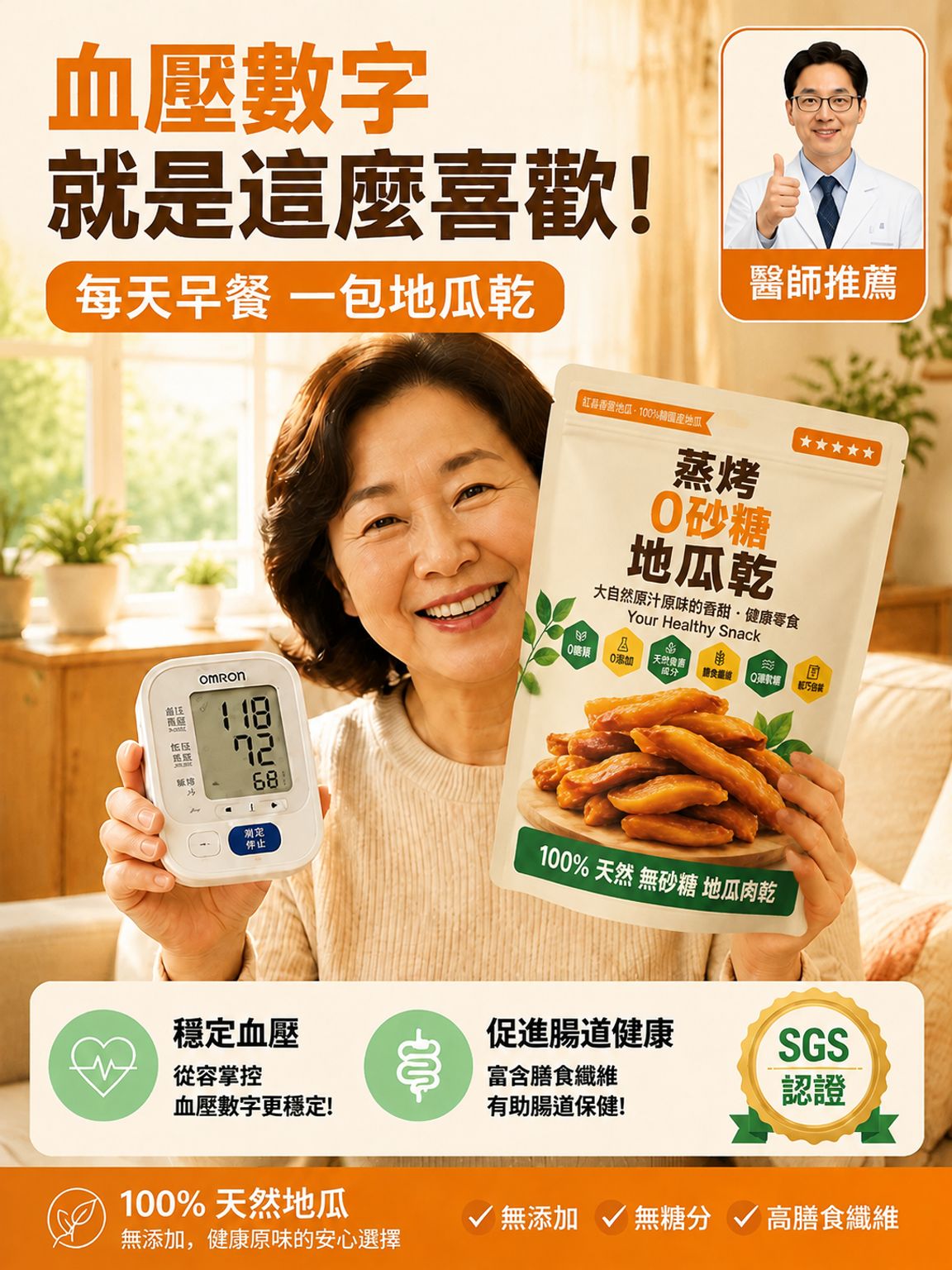 【緩解便秘】瘦身帶皮不加糖地瓜乾