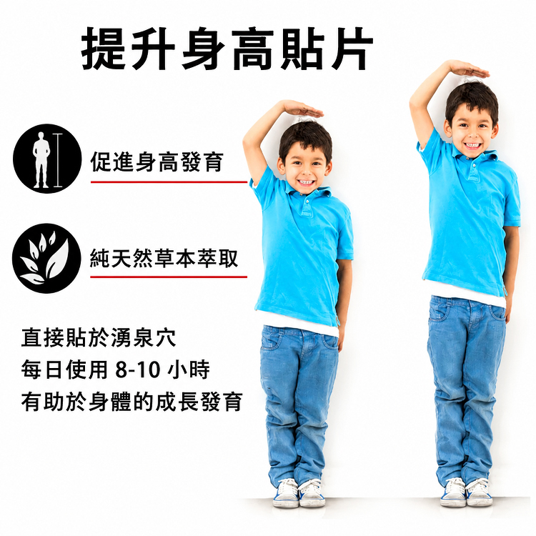 青少年助長身高貼