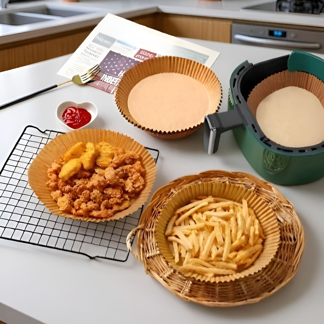 氣炸鍋吸油紙墊適用各種料理