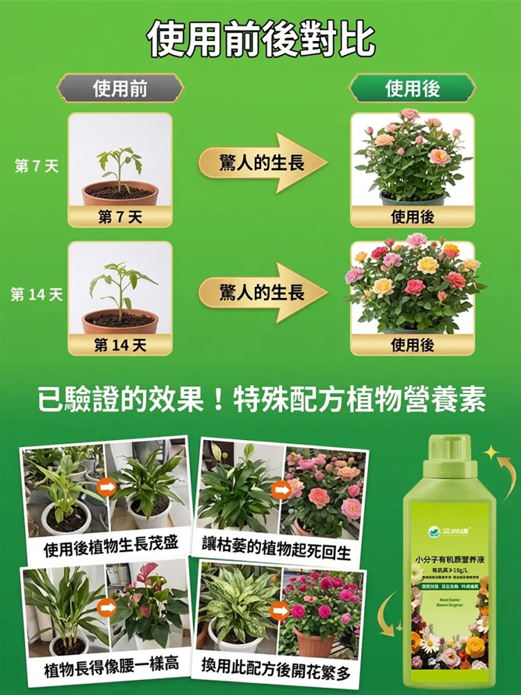 【一瓶煥春】速效有機營養液
