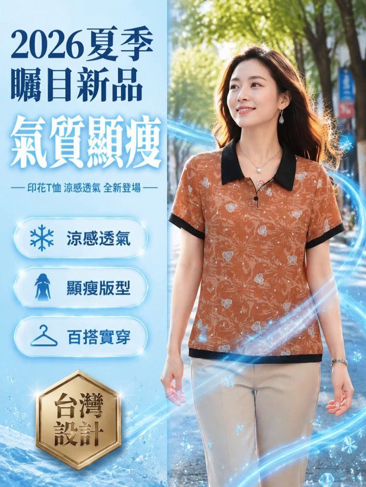 夏季減齡印花短袖T卹