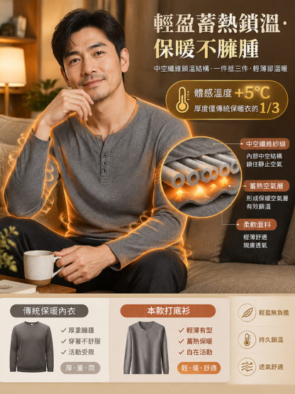 長袖休閒潮流打底衫男