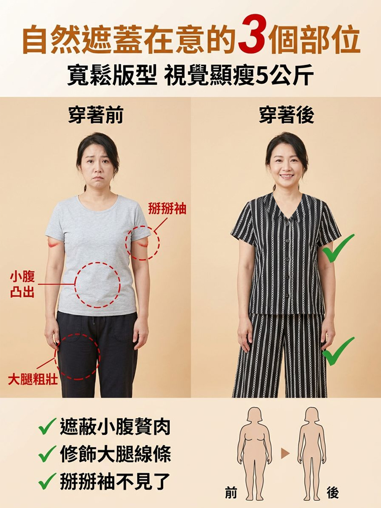花紋寬鬆顯瘦套裝