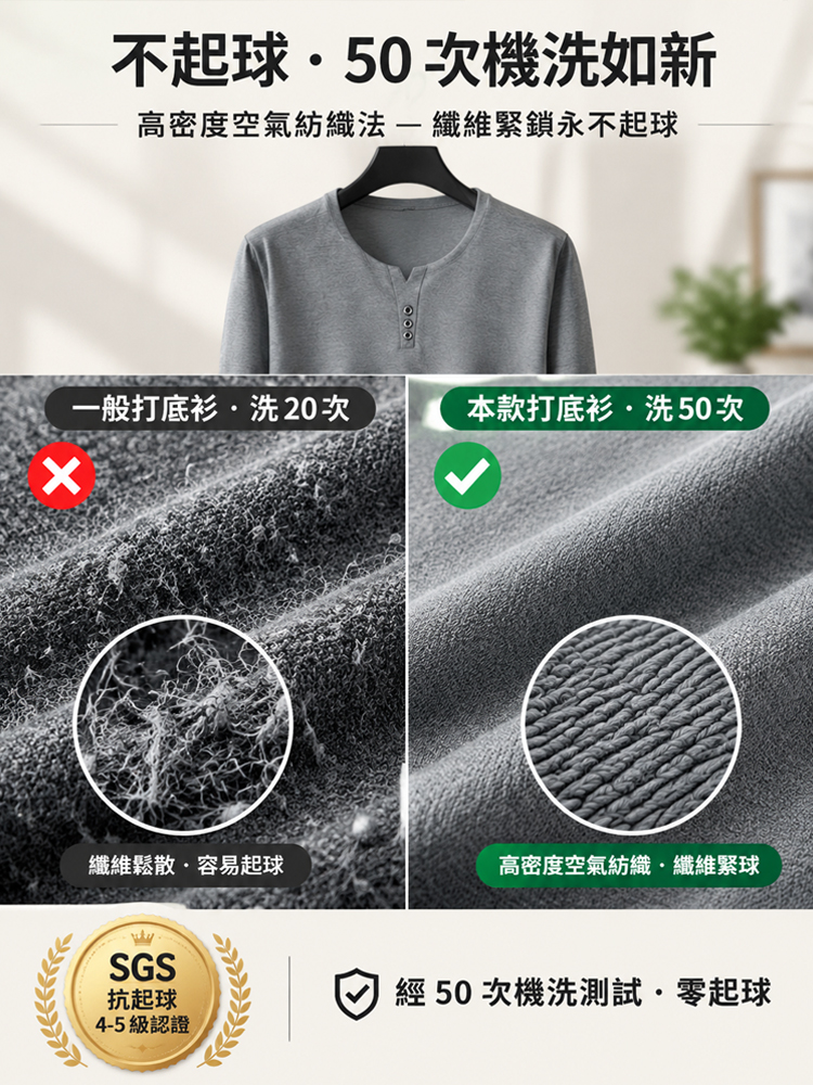 長袖休閒潮流打底衫男