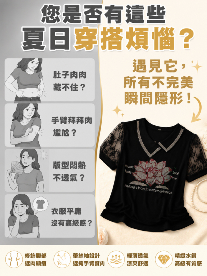 夏季新款洋氣翻領短袖