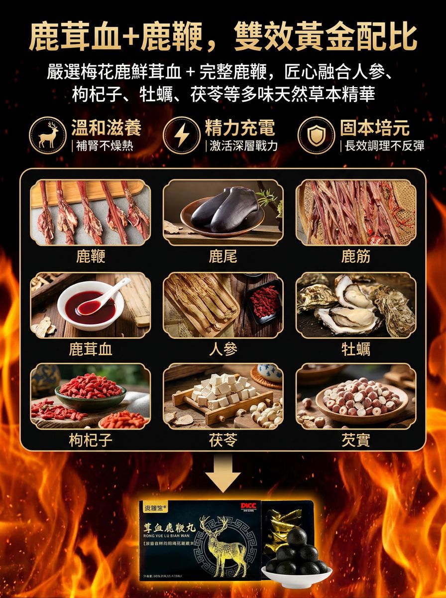 【硬漢精力源】頂級茸血鹿鞭丸
