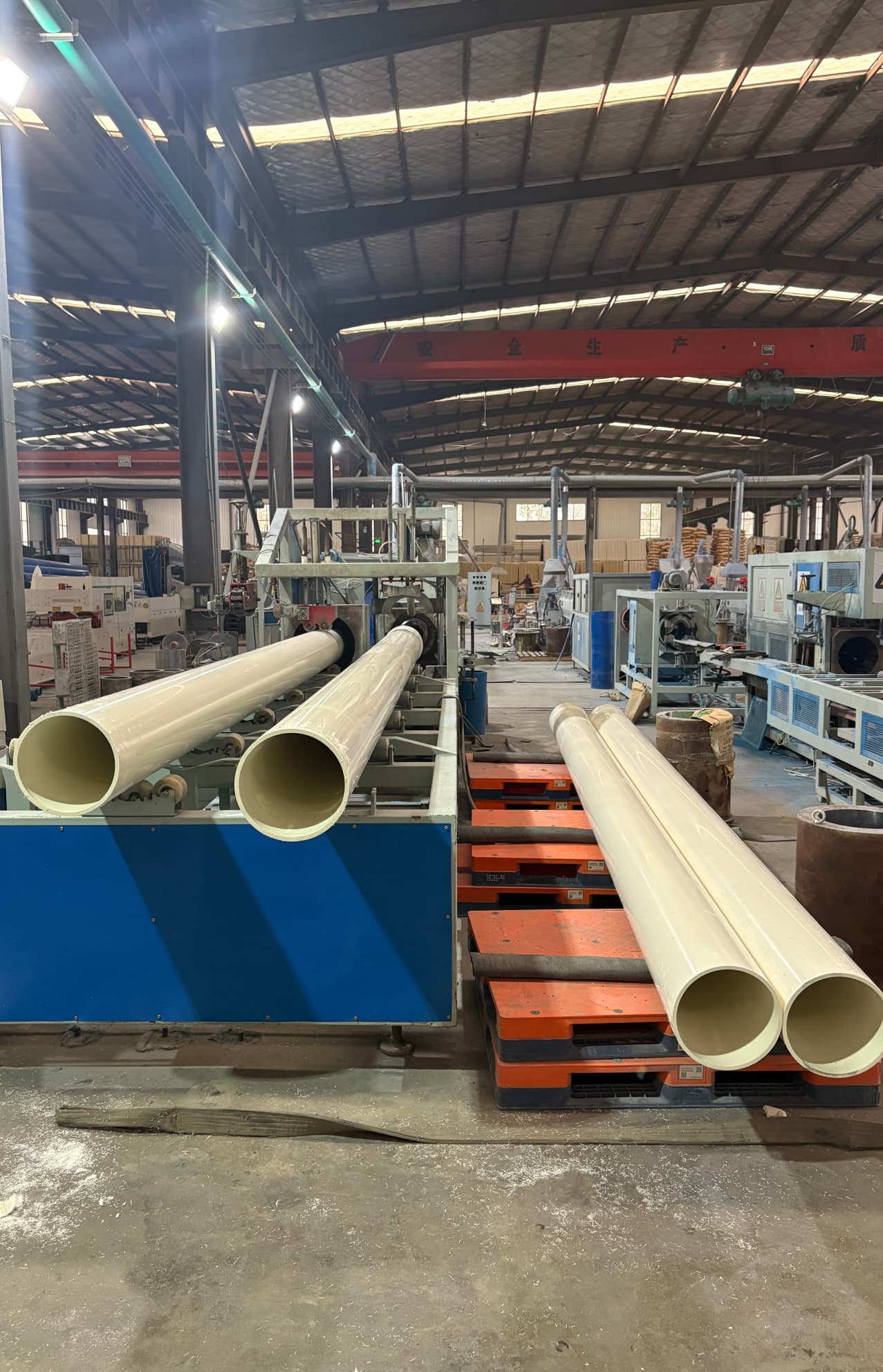 White PVC water pipe
