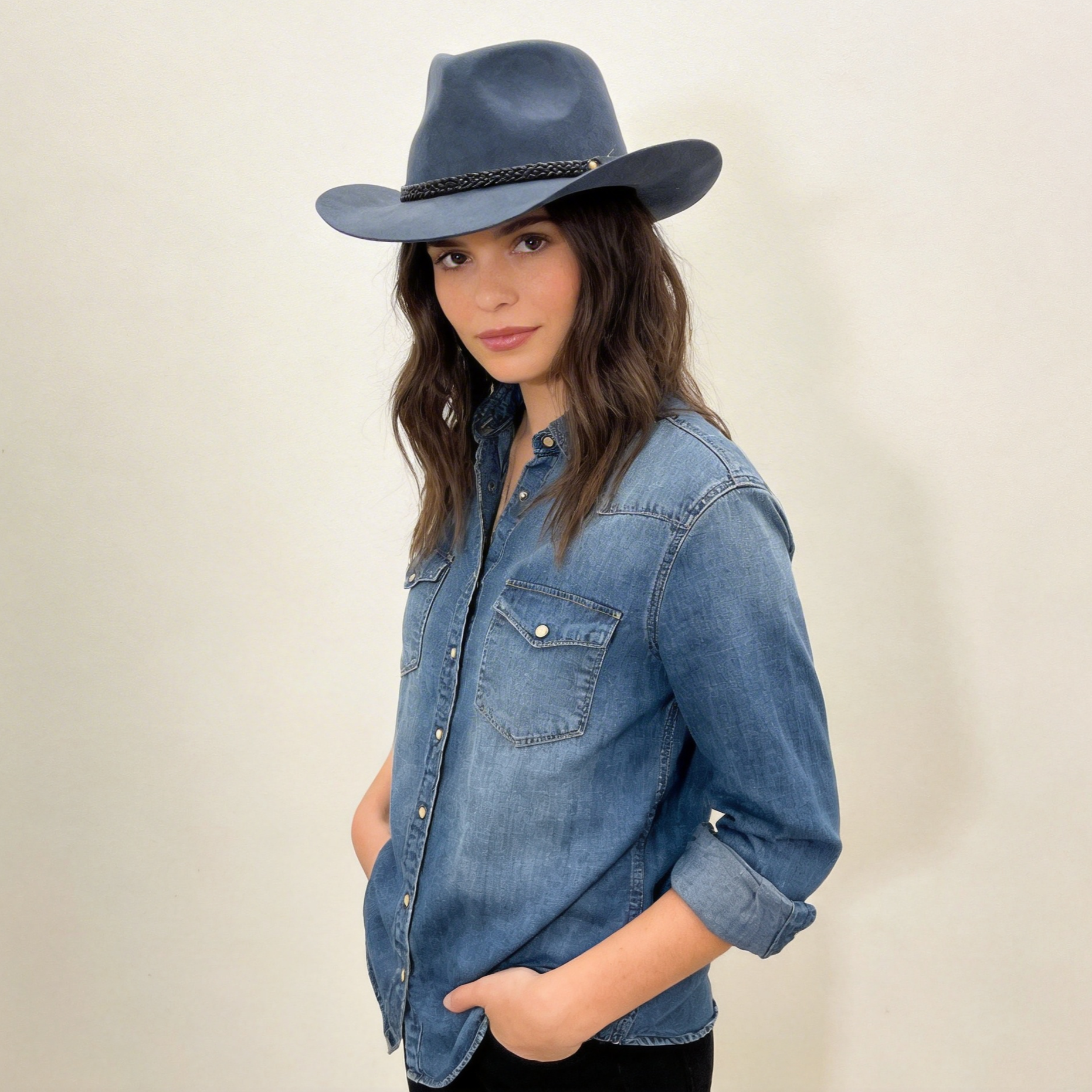 Classic Denim Blue Hat
