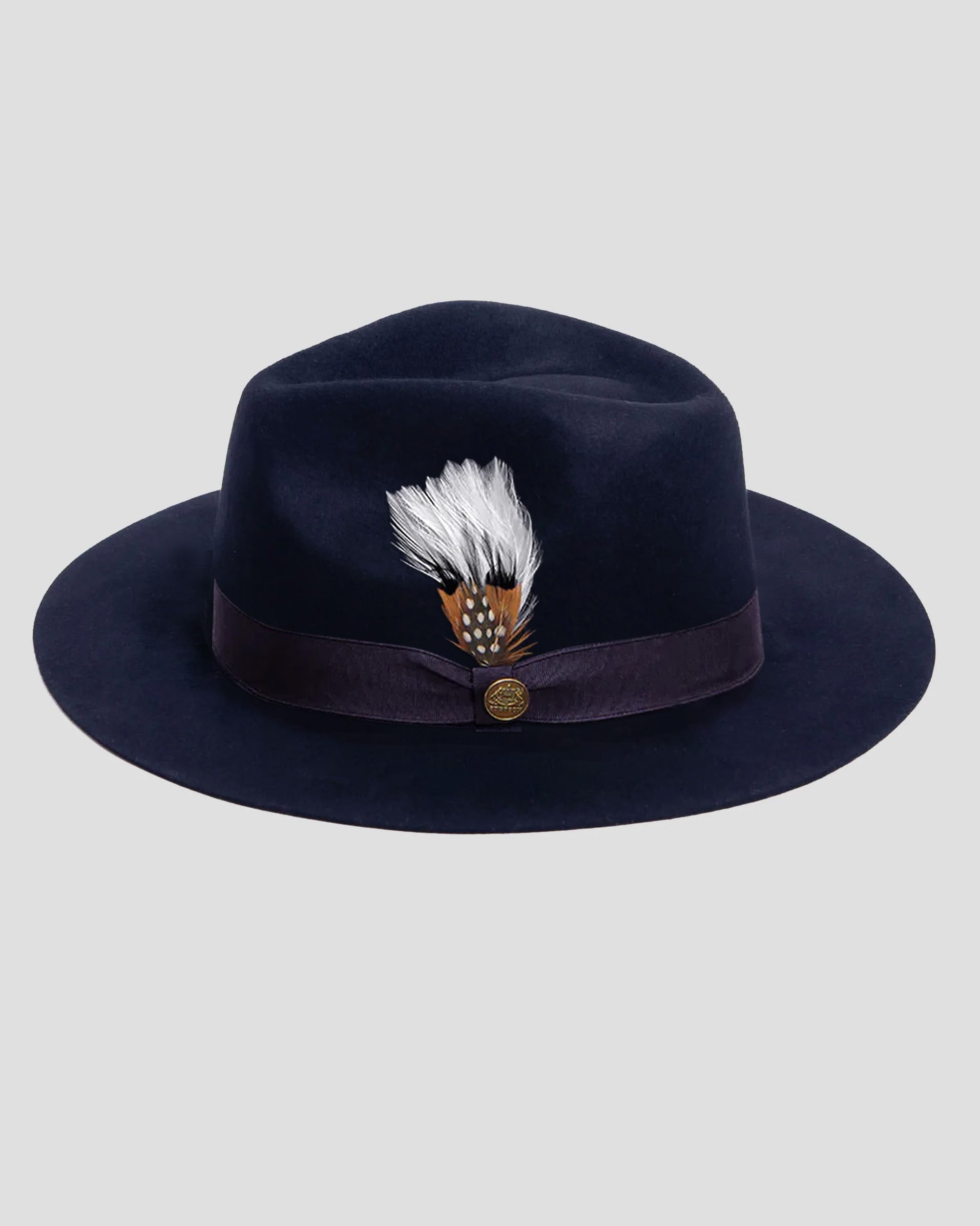 Dapper Women's Felt Fedora Hat–Black