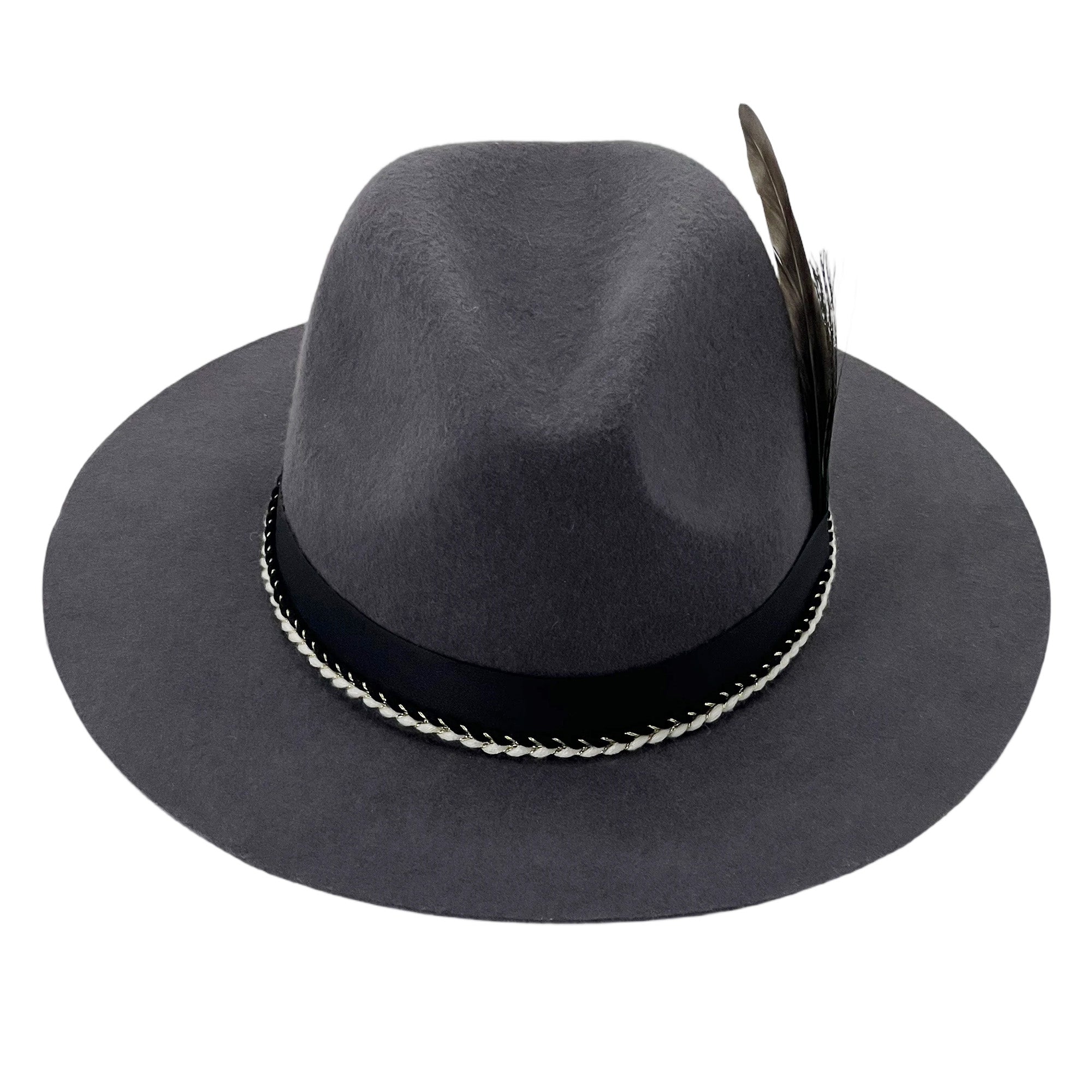 Women Custom Woven Band Hat – Deep Gray