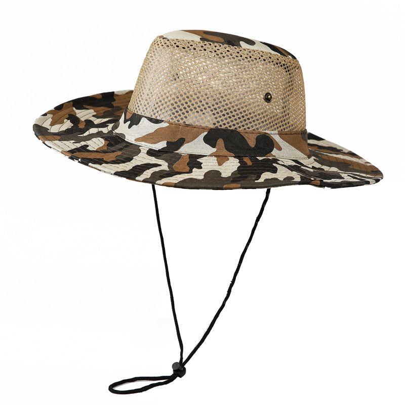 Lightweight Camouflage Mesh UV Protective Sun Hat