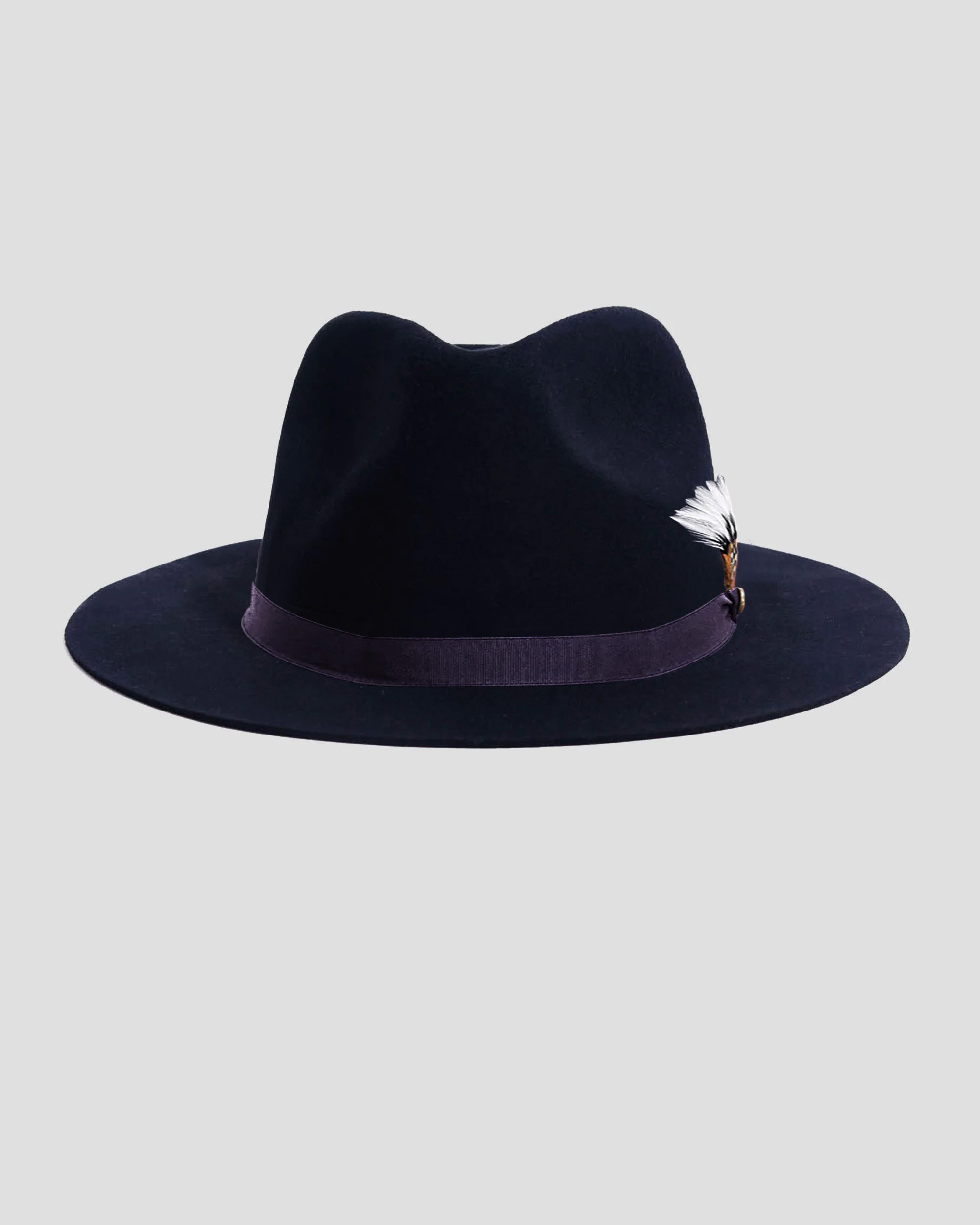 Dapper Women's Felt Fedora Hat–Black
