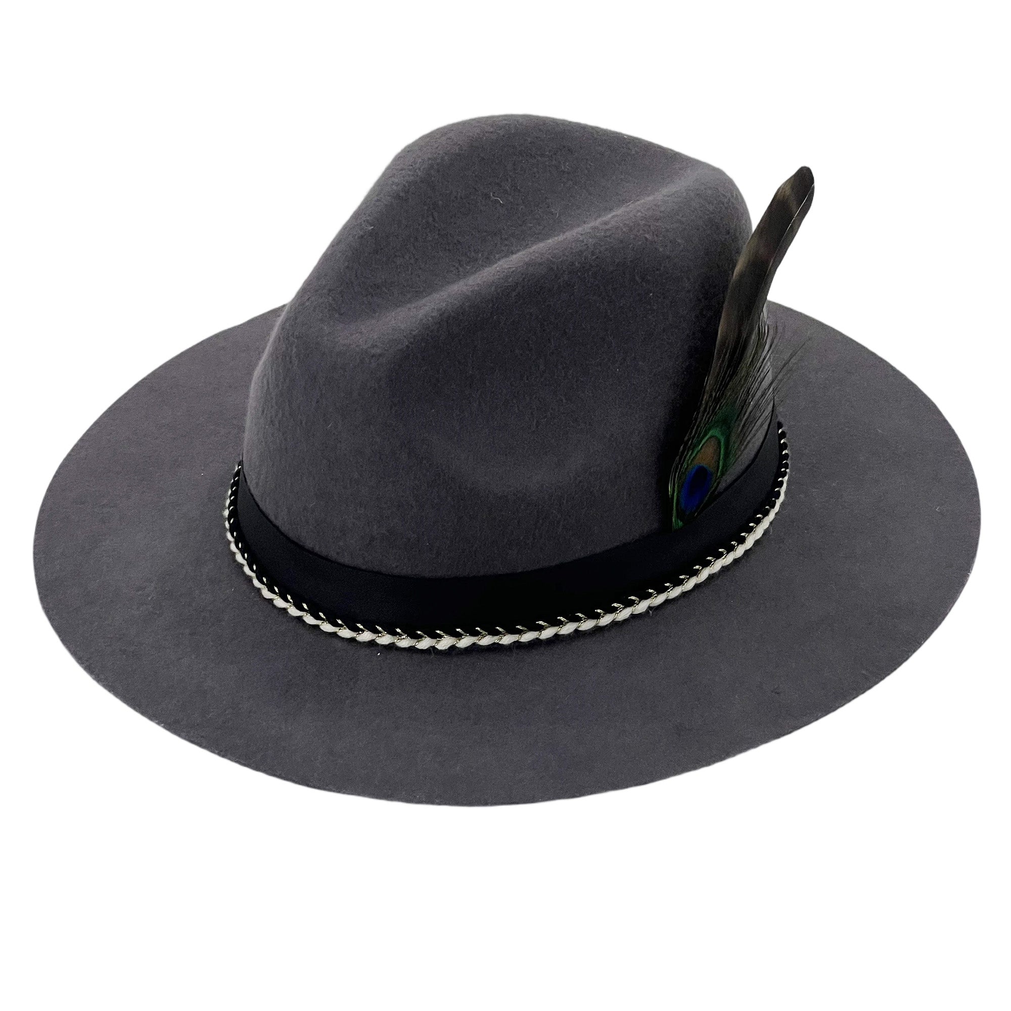 Women Custom Woven Band Hat – Deep Gray