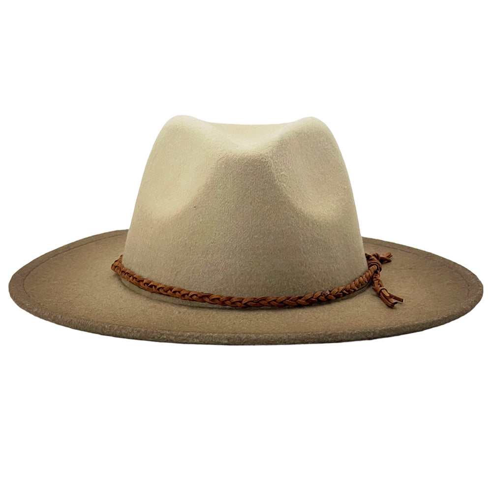 Gradient Oatmeal Flat-Brim – Braided Cord Knot