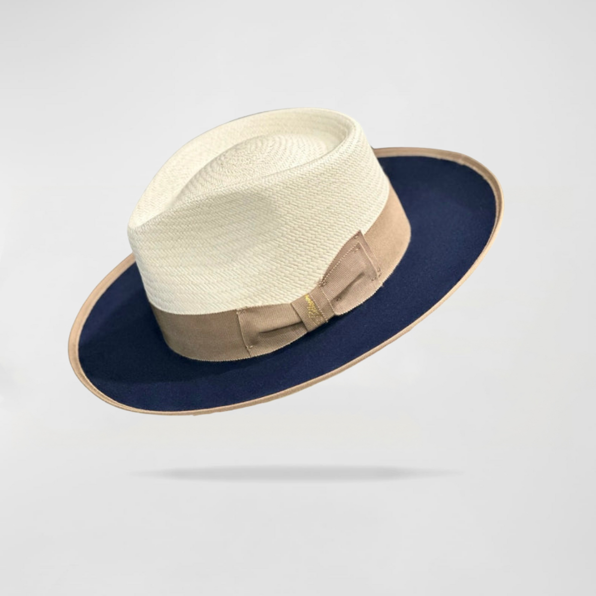 Effortless Class Two Stone Straw Felt Fedora Hat-Camel