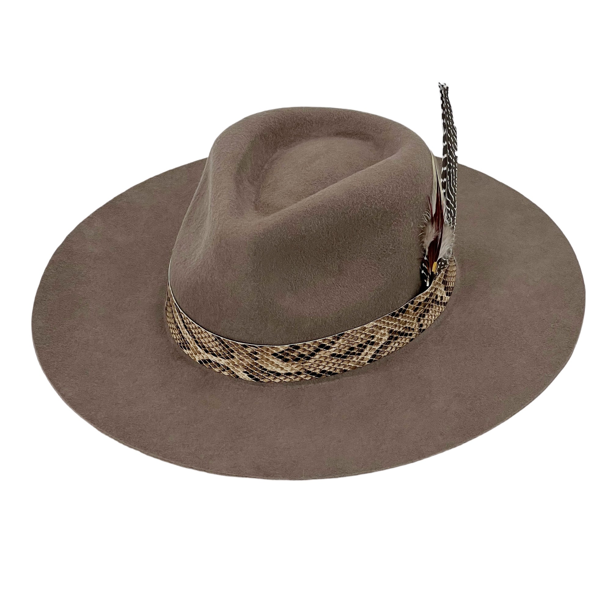 Soft Gray Wide-Brim Hat