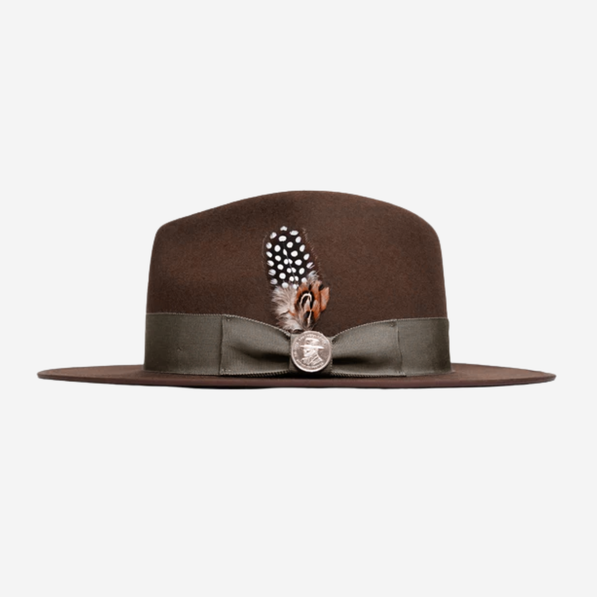 Classic Men's Felt Black Fedora Hat - Black