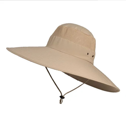 Women Wide Brim Solid Color Waterproof Boonie Hats