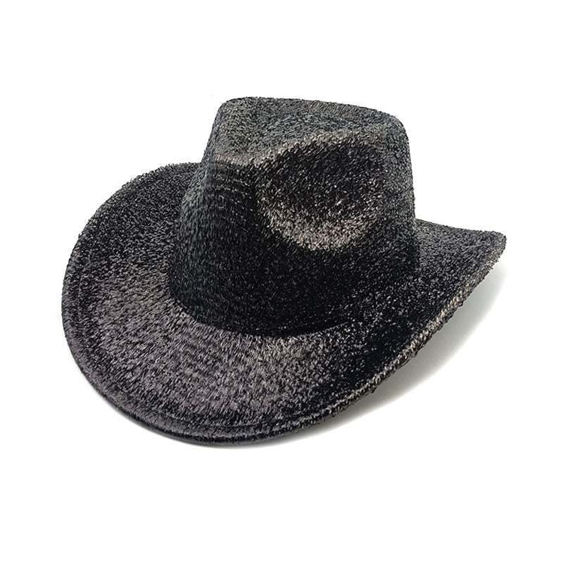 Sparkling Gold & Silver Party Western Cowgirl Hat