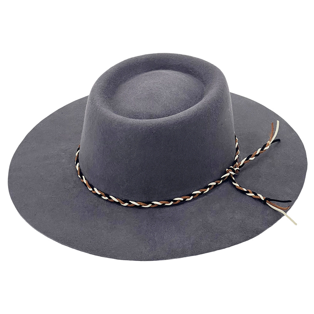 Felt Gambler – Braided Cord Band Accent