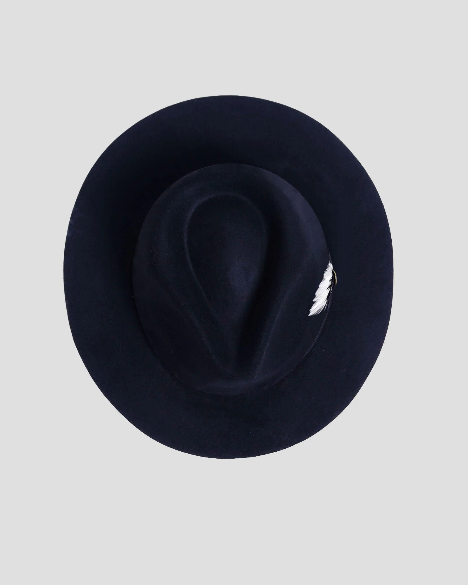 Dapper Women's Felt Fedora Hat–Black