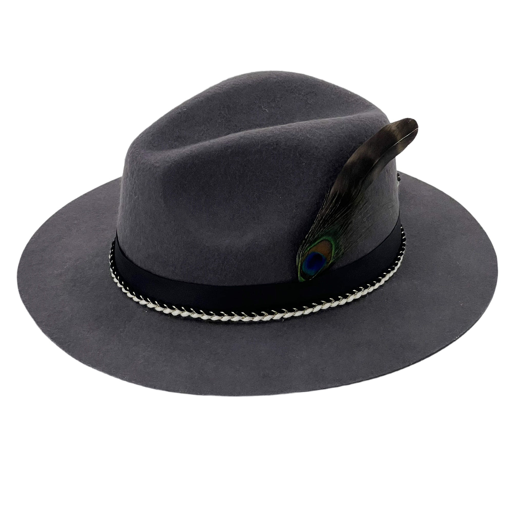 Women Custom Woven Band Hat – Deep Gray