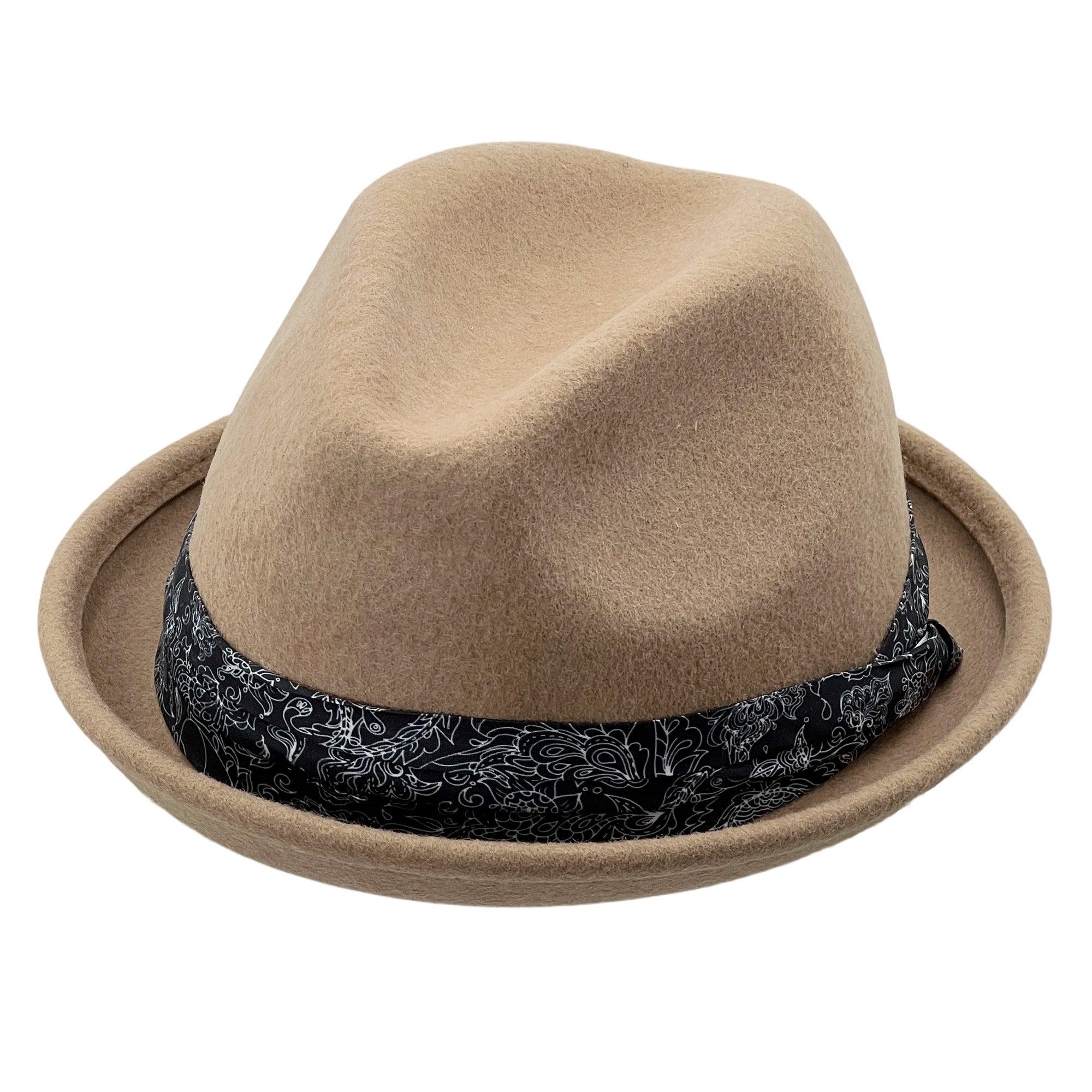Modern Felt Fedora – Printed Accent