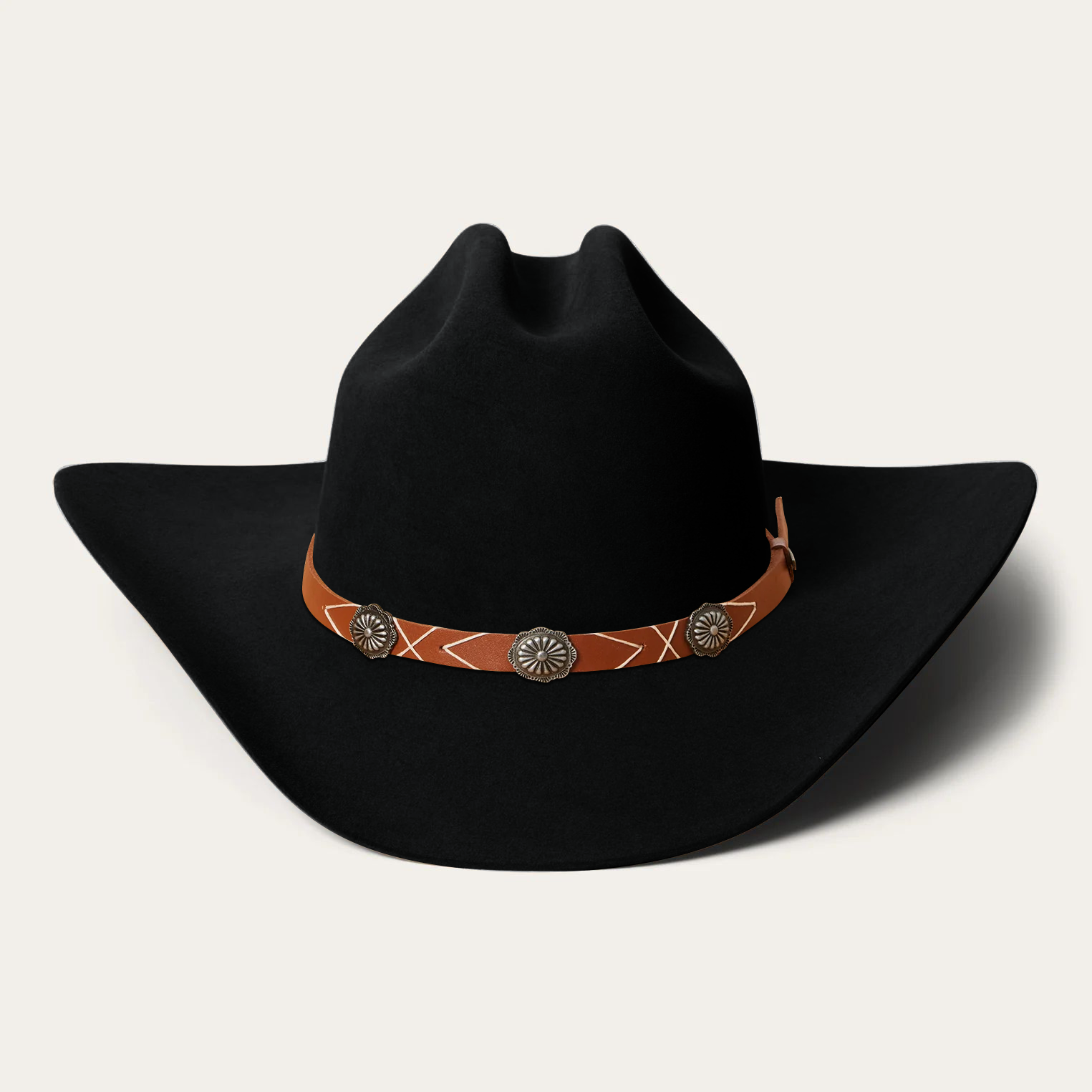Rustic Felt Cowboy Hat -  Red